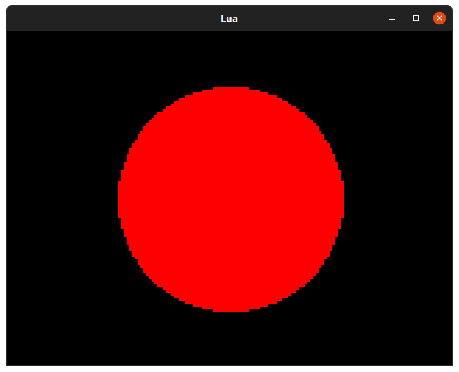 Drawing a red circle in 32Blit Lua