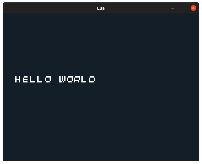 Displaying Hello World in 32Blit Lua