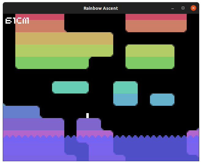 Rainbow Ascent displaying pure random level rows