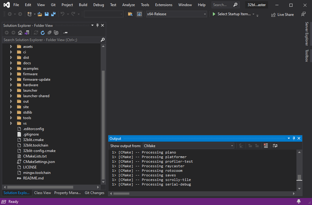 Visual Studio CMake Configuring