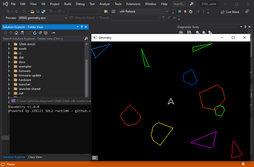 Visual Studio Running Geometry